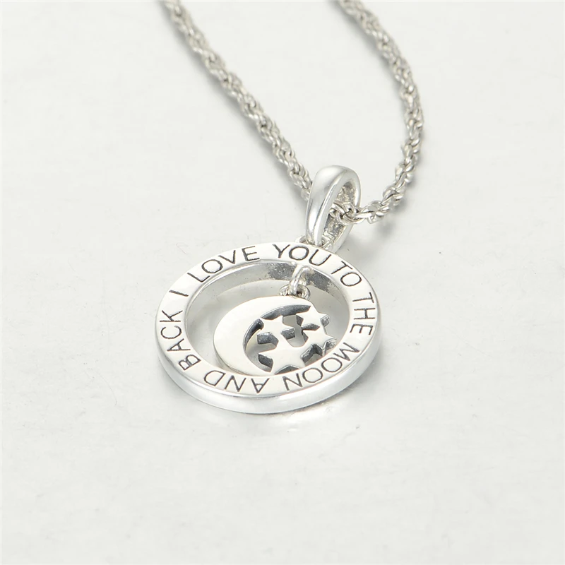 Кулоны для ожерелья из серебра 925 пробы с надписью i love you to the moon and back|925 sterling silver
