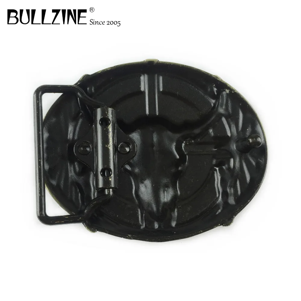 В bullzine Western голова быка пряжка на ремешке со старинным латунным покрытием FP-02229-4 подходит для детей на возраст от 4 см ширина оснастки на поясе
