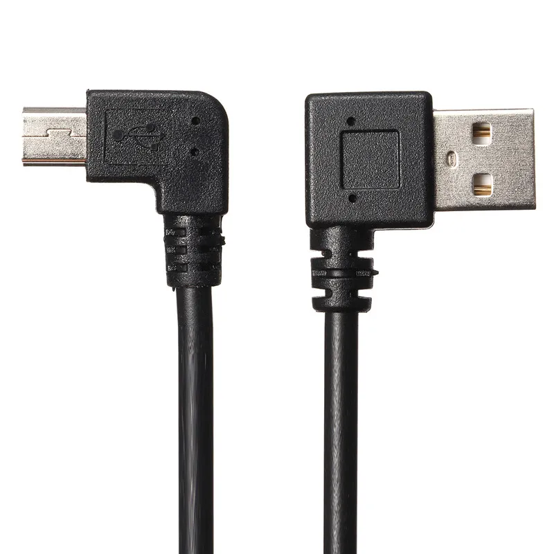 CLAITE 25 см USB 2,0 штекер A к Mini USB 2,0 папа B 90 градусов синхронизации данных Кабель зарядного устройства для камеры MP3 gps HDD