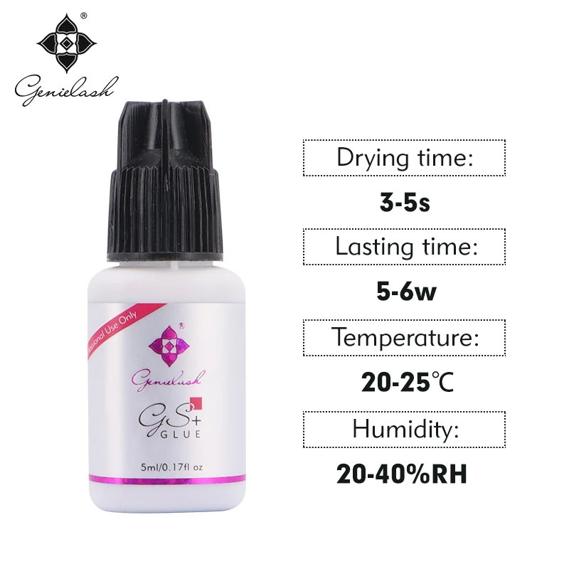 Genielash GS + клей для наращивания ресниц 3 5 сек сухое низкое раздражение