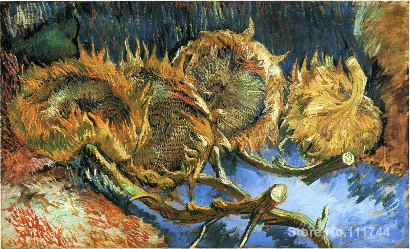 

Modern art Still Life with Four Sunflowers by Vincent Van Gogh paintings for living room Hand painted High quality