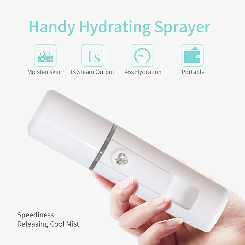 Нано-распылитель для лица Mister Cool Mist портативный увлажнение парохода и увлажнение лица мини-увлажнитель для лица 20 мл