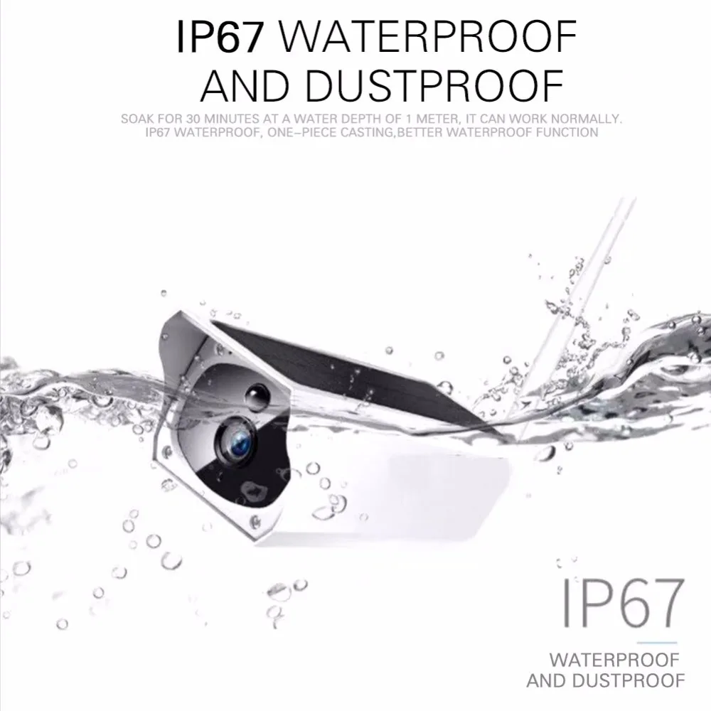 Беспроводная камера видеонаблюдения 1080P HD с питанием от солнечной батареи Wi Fi ИК