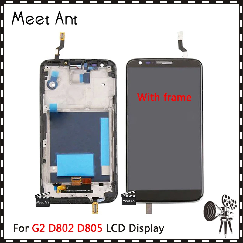 Высококачественный ЖК дисплей 5 2 дюйма для LG G2 D802 D805 с фотографией|Экраны