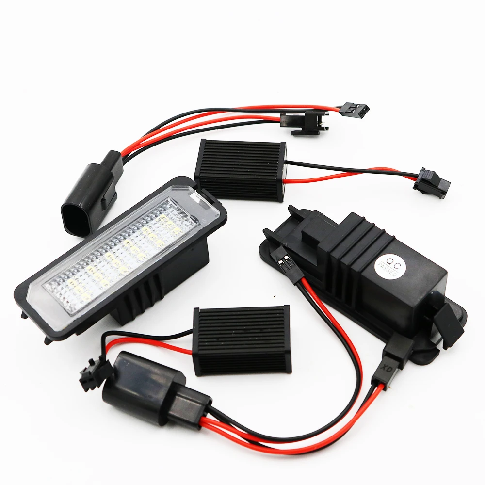 

YSY 2PCS 3W 3528 18 SMD Led Number License Plate Light Lamp For VW Passat Number Plate Light Bulb For VW Golf canbus