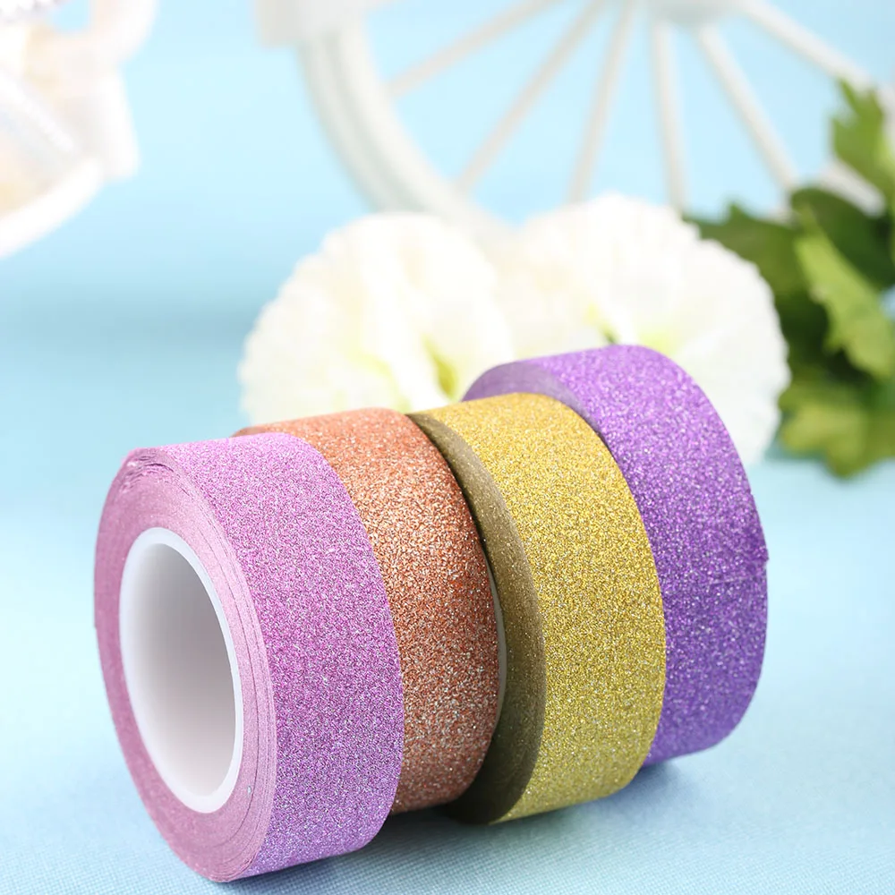 10 м Блестящая Бумага васи лента клейкая бумага маскирующая Этикетка сделай сам