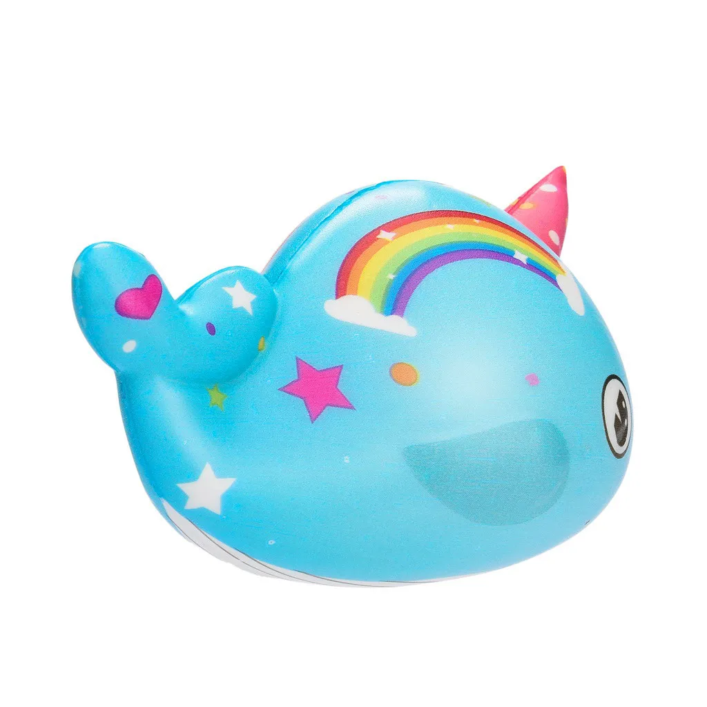 Креативная игрушка Kawaii Big Jumbo Whale Shape Squishy Slow Rising для снятия стресса тревога игрушки
