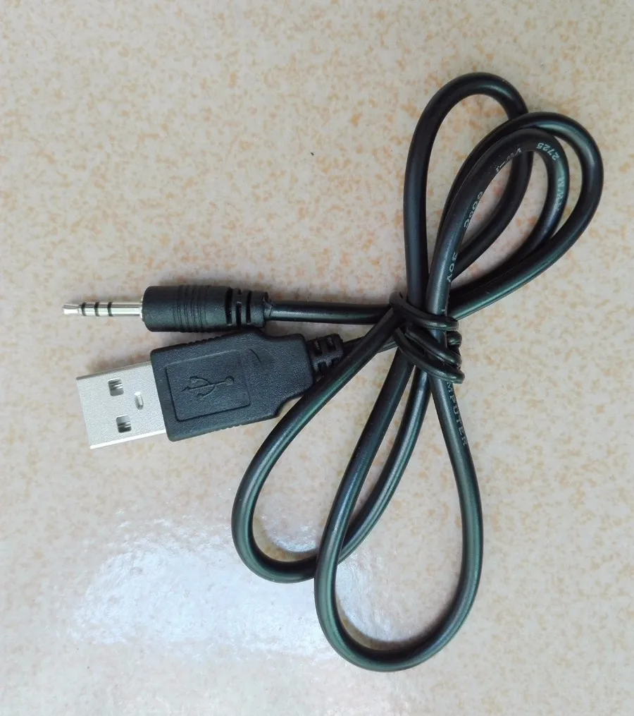 20 шт. 2 5 мм jeck разъем к USB A зарядный кабель/данные для водонепроницаемого mp3/mp4