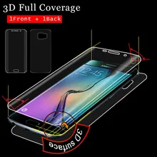 Front and Back 3D Curved Surface Full Cover For Samsung Galaxy S6 S7 Edge Case S8 S9 Plus Note9 Soft