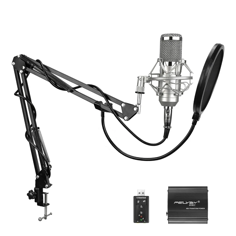 Профессиональный bm 800 конденсаторный микрофон и звук Studio Запись радио микрофон для студийной съемки с изображением функция live звуковая карта