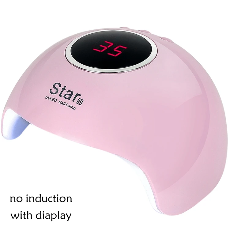 no induction Star6 Светодиодный УФ-светильник 36 Вт Сушилка для ногтей для всех гелей USB лампы для маникюра с светодиодный дисплеем Быстрая Сушка лак для ногтей инструменты для дизайна ногтей - Цвет: no induction