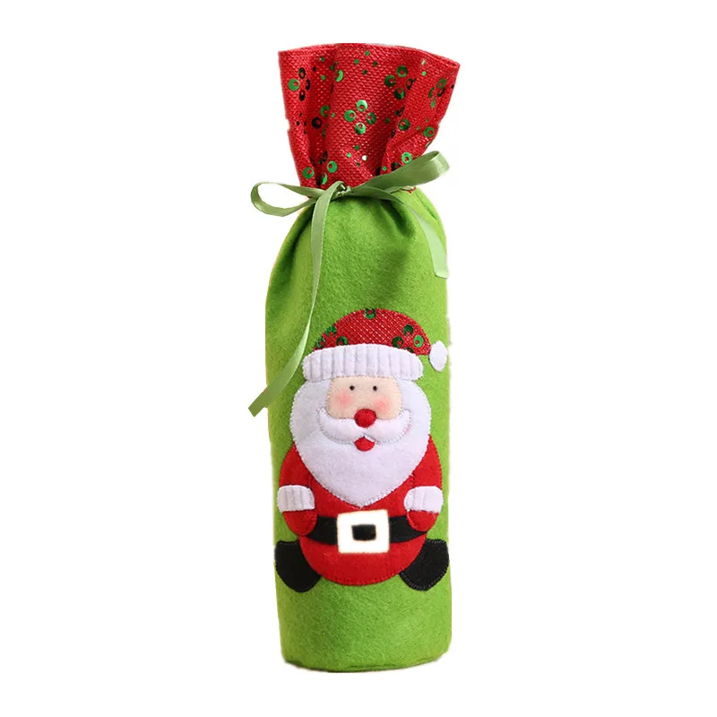 santa clause 2 Рождественский Декор для дома, Рождественский винный чехол для бутылки с Санта Клаусом, оленем, бутылка, одежда для кухни, Новогоднее украшение - Цвет: santa clause 2