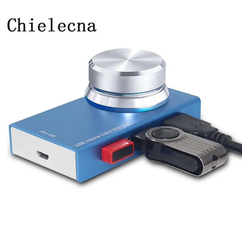 USB регулятор громкости Chielecna для компьютера аудио с одной кнопкой бесшумный Win7 /