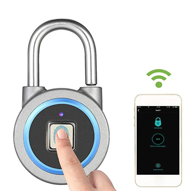 

Сканер отпечатков пальцев Bluetooth беспроводной биометрический замок водонепроницаемый USB заряд замок для Android IOS системы