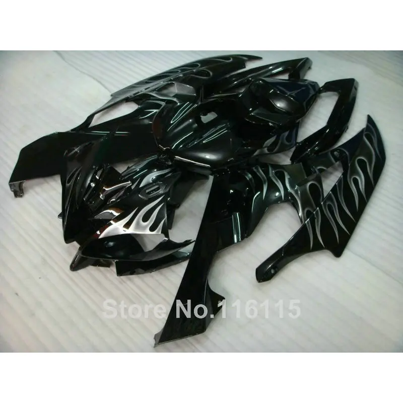 

Полный комплект обтекателей для YAMAHA YZF-R6 2006 2007, белый комплект обтекателей с пламенем в черном корпусе YZF R6 06 07 NB017