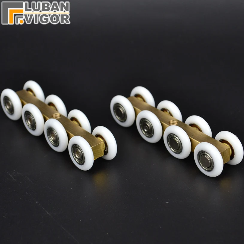 Стеклянные двери водонепроницаемые Висячие колеса с подшипником 8 колес