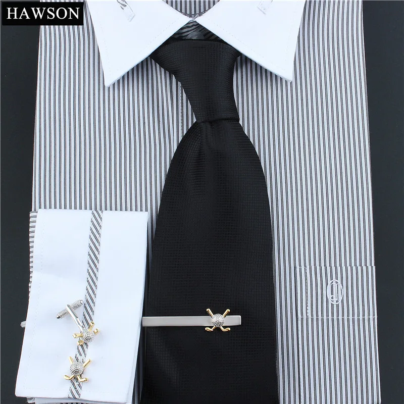 Простой гольф шаблон галстук бар зажимы для галстука мужчин с спортивным Гольф