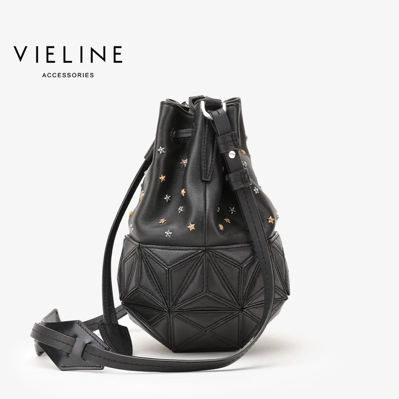 Сумка ведро Vieline из натуральной кожи сумка на плечо коровьей в виде ананаса