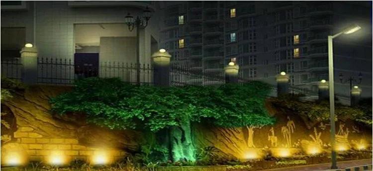 Бесплатная доставка светодиодная подземная лампа 4*1 Вт водонепроницаемая