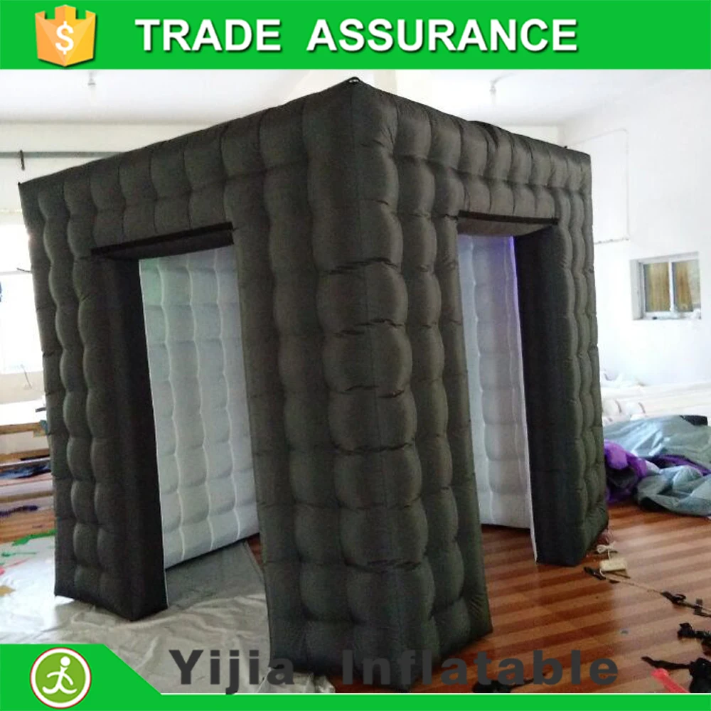 Бесплатная доставка DHL светодиодные ленты на дне надувная фотобудка кубическая