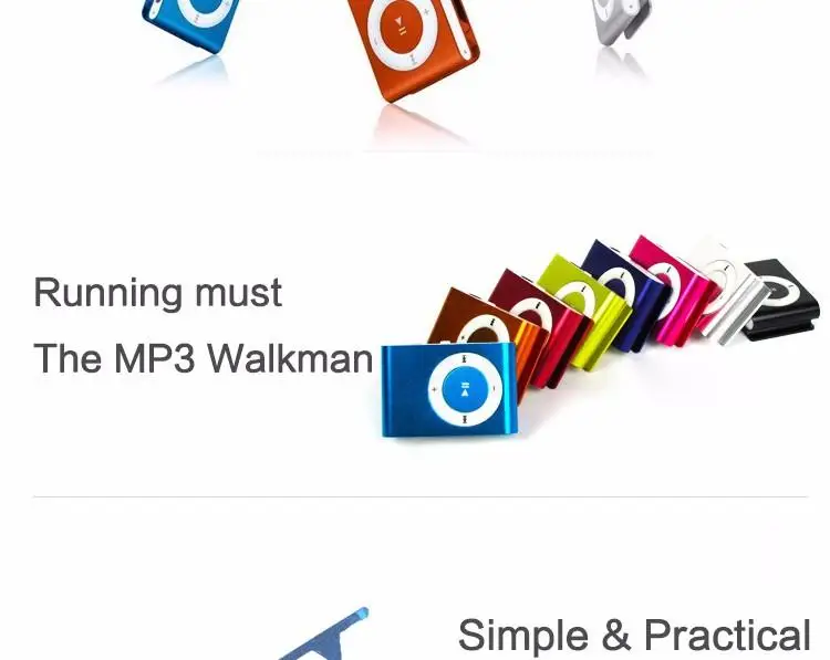 Новый большой рекламный зеркальный портативный mp3-плеер мини-mp3-плеер