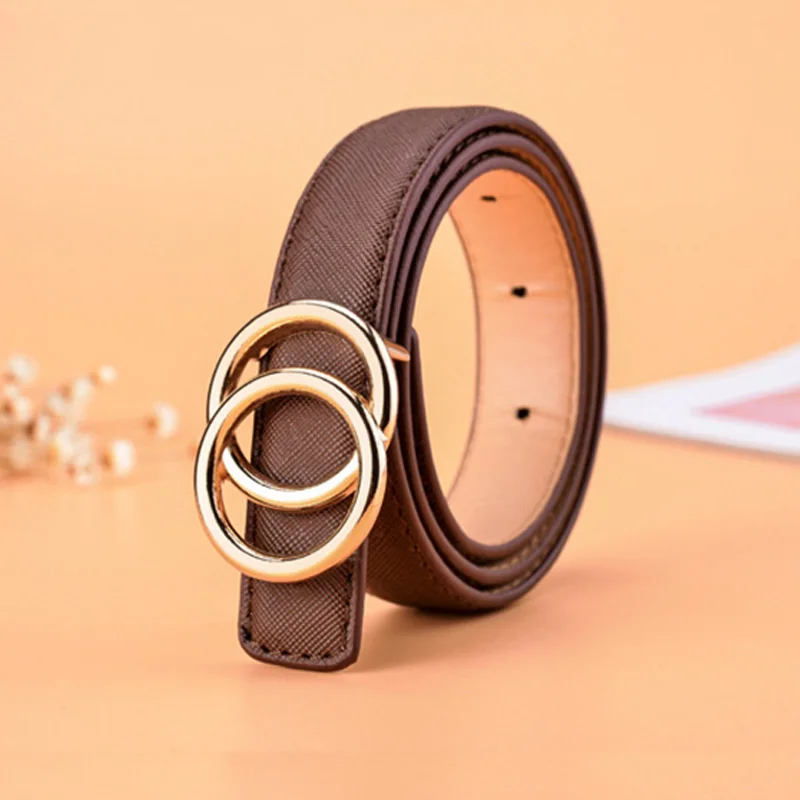 coffee two circles Высокое качество Детские кожаные ремни для мальчиков и девочек детские повседневные Pu поясной ремень пояс Джинсы Брюки Регулируемый Z31 - Цвет: coffee two circles