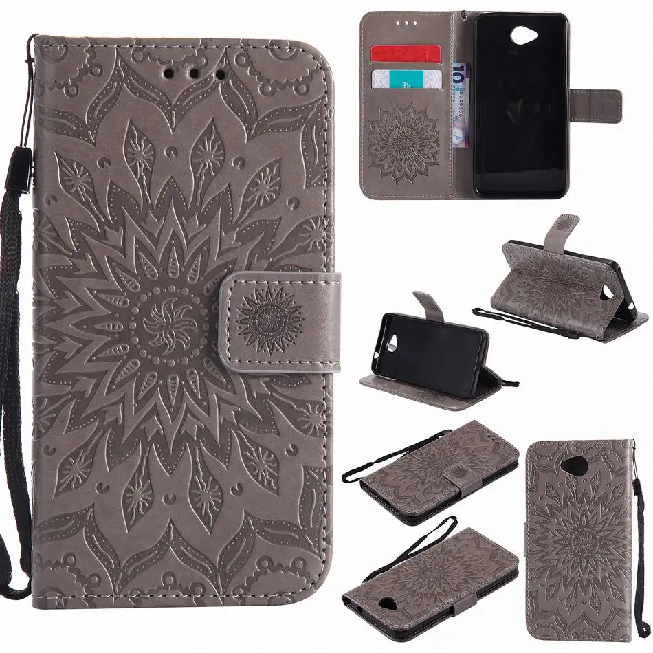 Fundas Кожаные чехлы с подставкой и отделениями для карт для Nokia Lumia N 950 650 640 635 550 3310 3 5 6 8 9 с рамкой для карты выполненный в подсолнечника тиснение P06Z