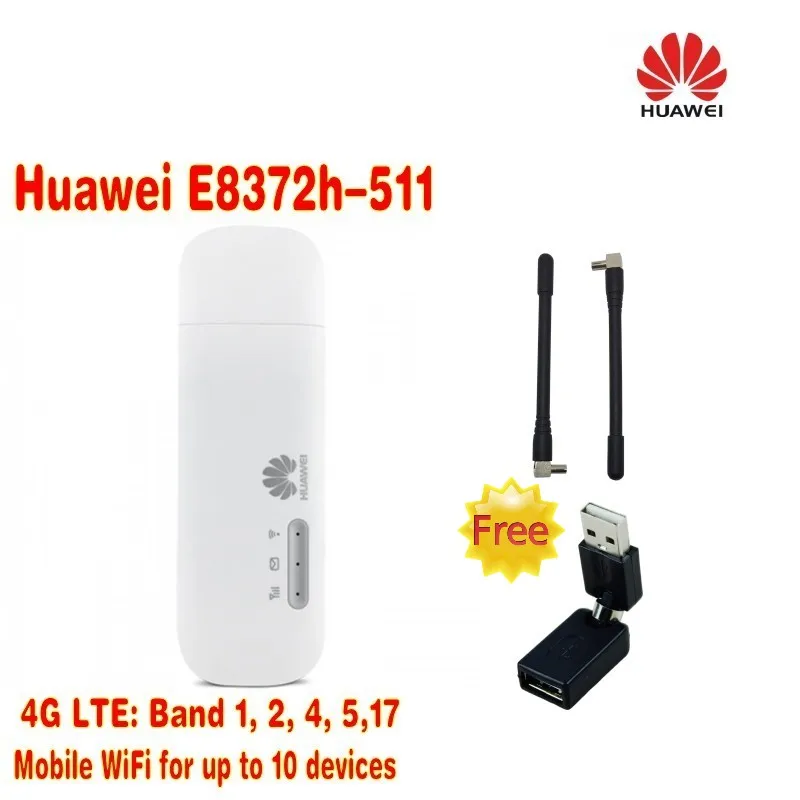 (+ 2 антенны + адаптер с вращением на 360 градусов) Huawei E8372h 511 LTE USB Wingle|lte usb|usb ltehuawei lte usb
