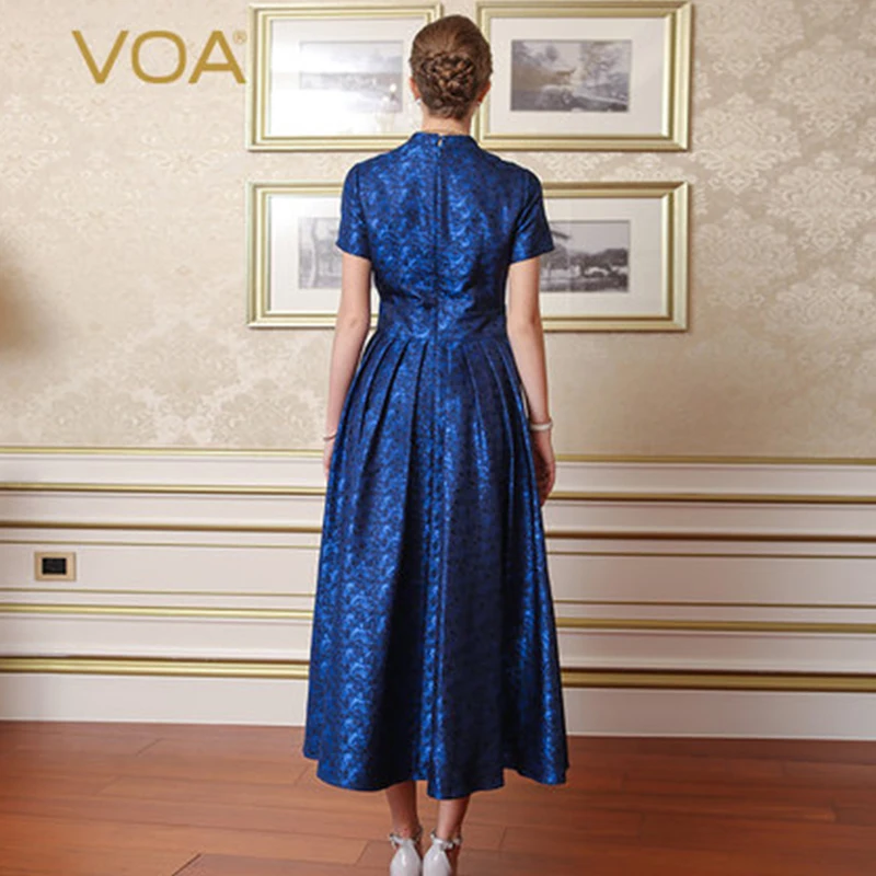 Женское жаккардовое платье VOA длинное платье-туника с высокой талией и коротким