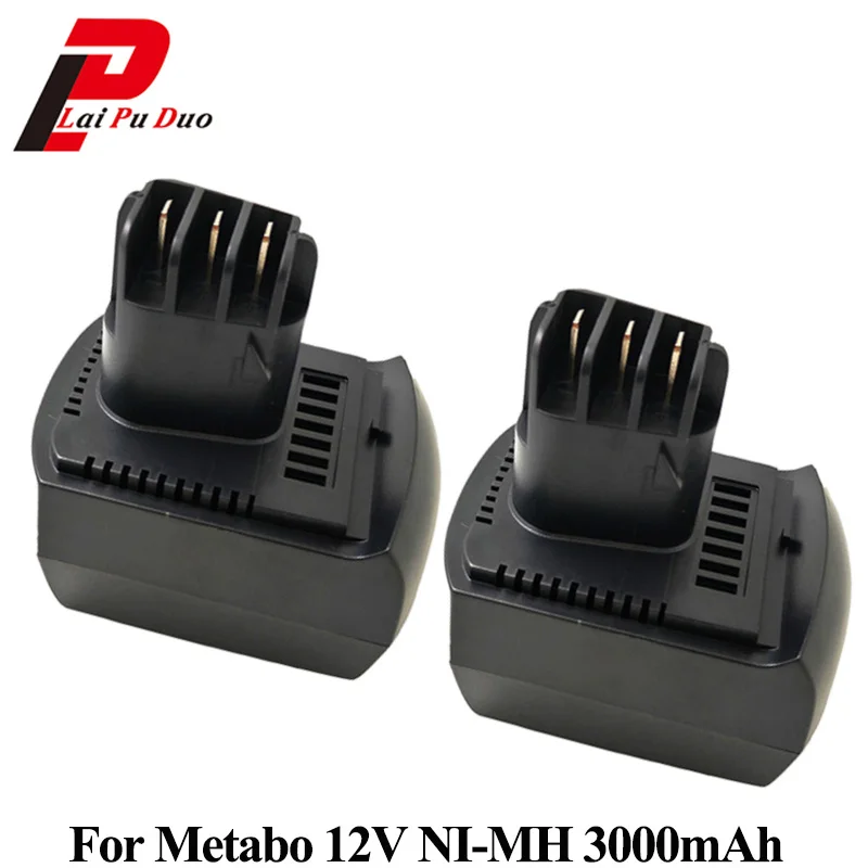 2 шт./лот для METABO 12 В сменный аккумулятор 3000 мАч Ni MH Power Tool BZ SP SSP ULA9.6 18 6 25473 3.0Ah