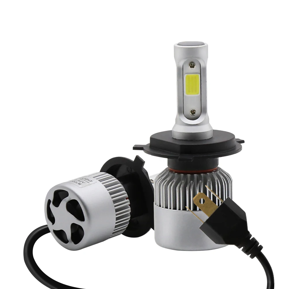 Автомобильные фары EURS H7 LED H4 светодиодный H1 H11 H8 H3 H13 H27 880 9006 H16 8000LM 9007 K 12V 24V S2 COB