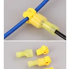 Новый 50 шт. желтый L11 T тип быстрого сращивания, обжимной клеммный провод, удобный соединитель для стандартной 4 проводной линии