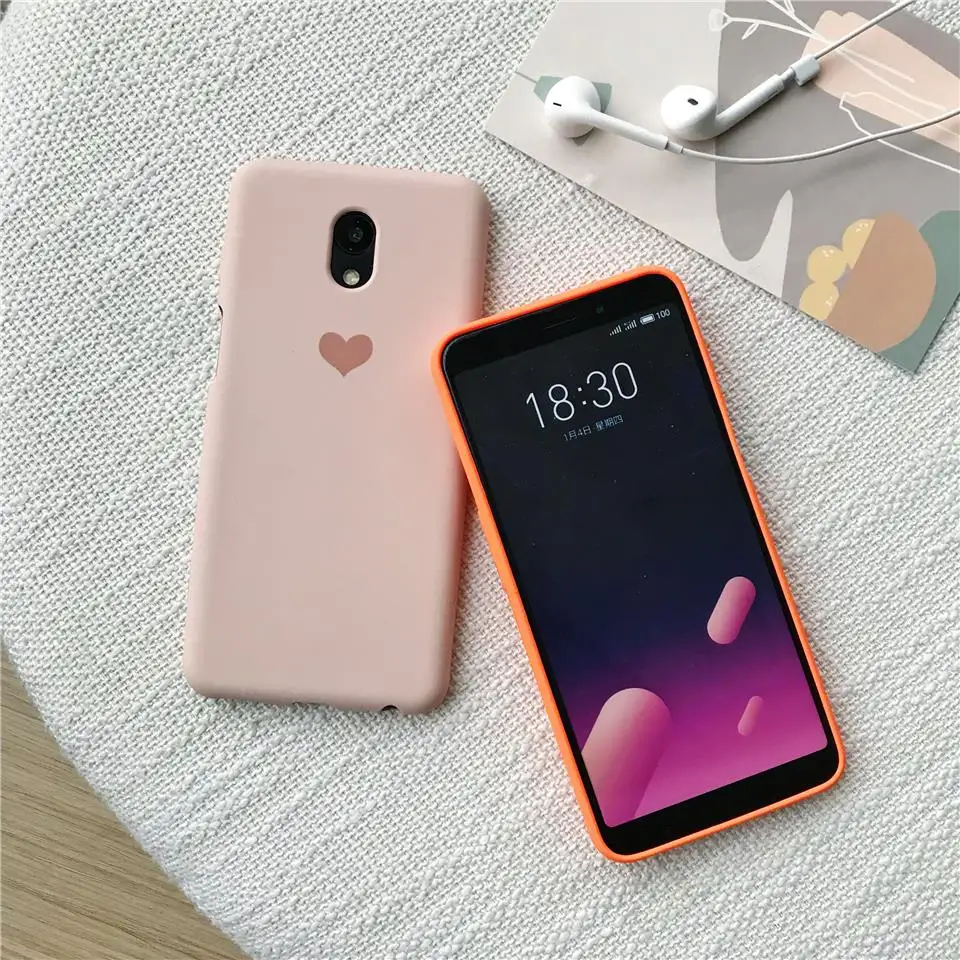 Cute Love Heart Print Sand Texture Matte Silicone TPU Case For Meizu M6S M5S M5 M3S M3 Note MX5 MX6 Cover Soft Back Phone Cases |
