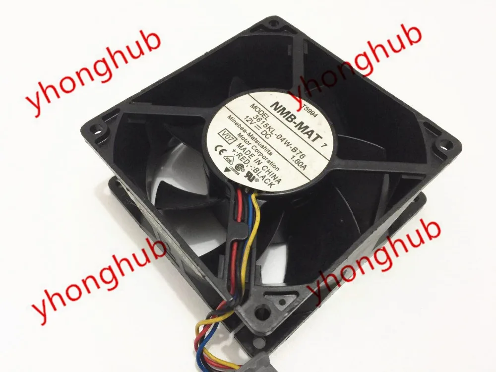 NMB-MAT 3615KL-04W-B76 V07 DC 12V 1.60A 92x92x38 мм 4-проводной вентилятор охлаждения сервера |