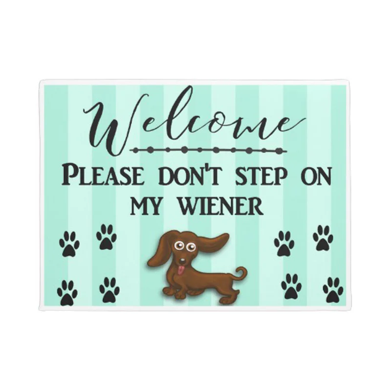

Don't Step on my Wiener Dog Doormat Home Decoration Entry Non-slip Door Mat Rubber Washable Floor mat