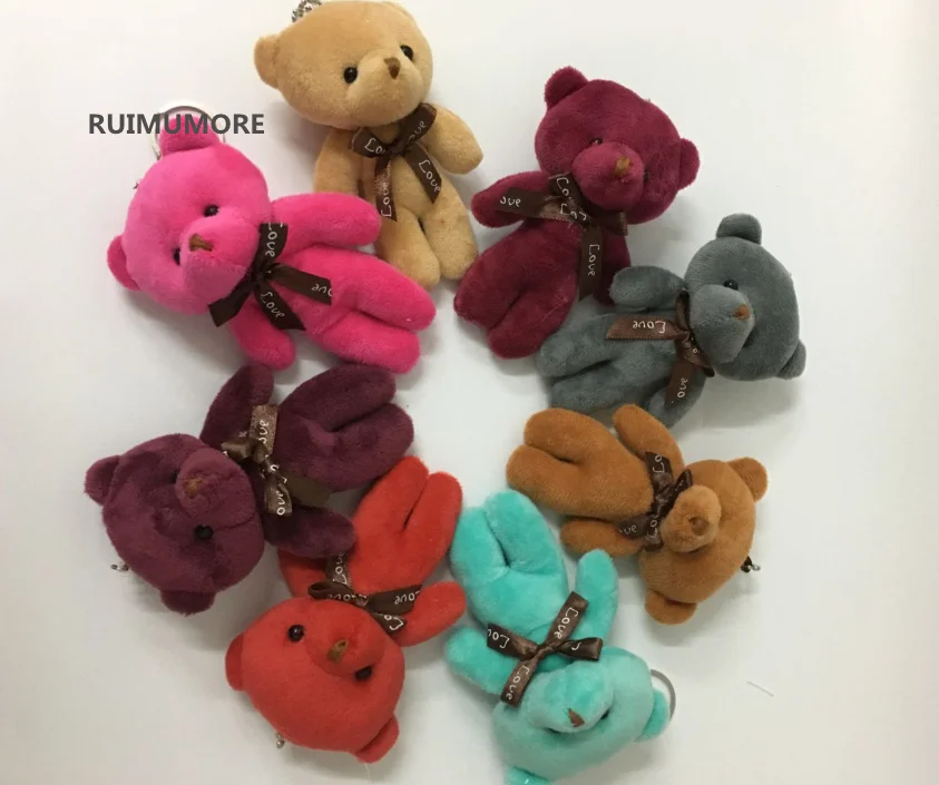 Много цветов-Горячая Свадьба Bowknot медведь чучело плюшевая игрушка кукла, подарок брелок медведь детские игрушки
