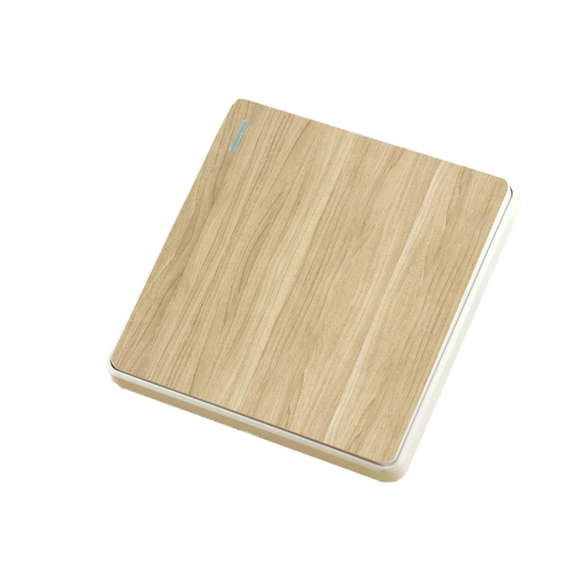 Новый стиль деревянный цветной настенный выключатель с одним управлением два