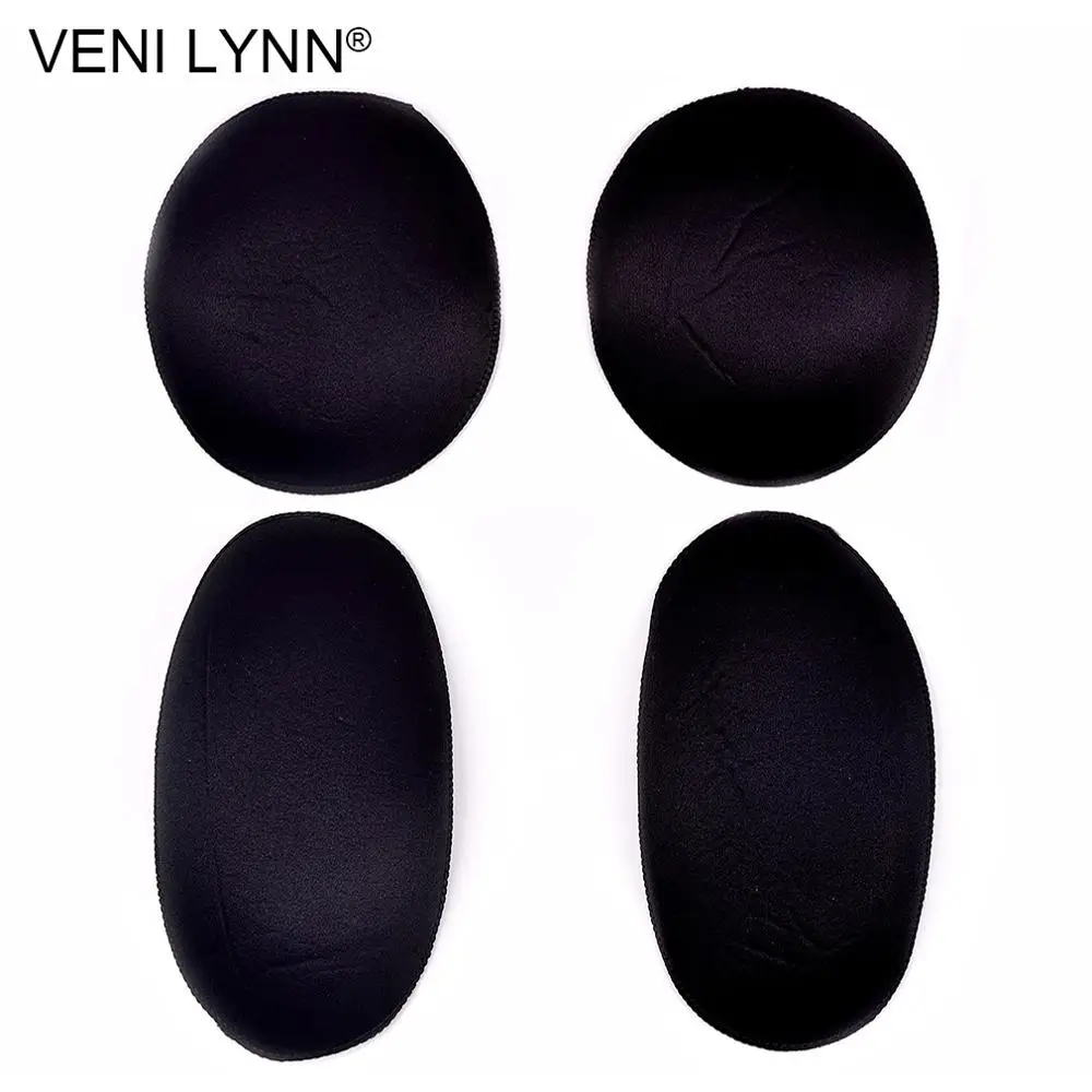 VENI LYNN, 4 шт., 1,5 см, пена для ягодиц и подушки для бедер, для хлопковых мягких трусиков, усилители ягодиц, вставки из губки, для женщин, пуш-ап - Цвет: Черный