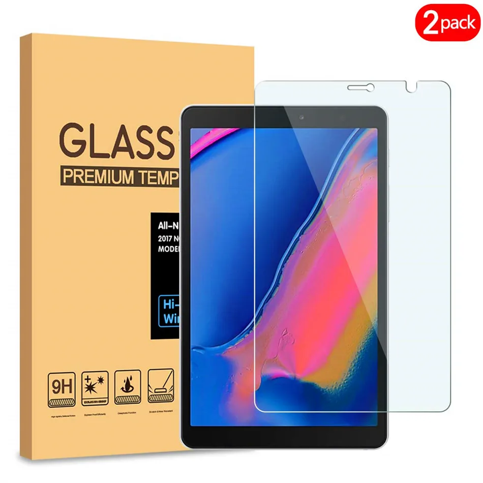 2 шт. Защитное стекло для Samsung Galaxy Tab A (S Pen) 8 0 дюйма 2019 блесток P205 закаленное с S Pen