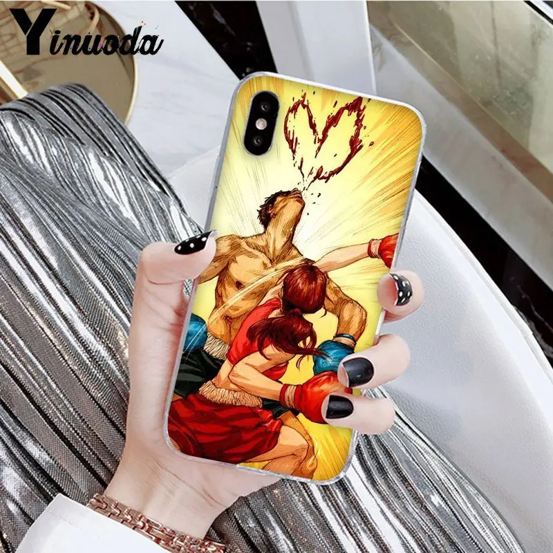 Yinuoda мультфильм Боксерские перчатки для девочек новое поступление Прозрачный чехол для iPhone X XS MAX 6 6S 7 7plus 8 8Plus 5 5S XR