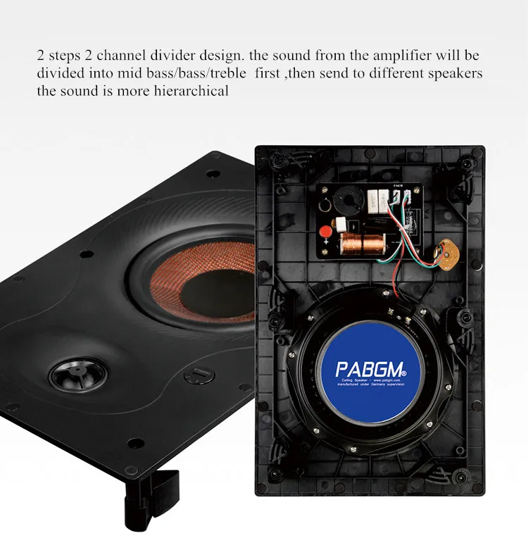 Немецкая стена в форме квадратной формы HiFi потолочный динамик фоновая музыкальная система домашнего кинотеатра Встроенные динамики 2 шт./лот