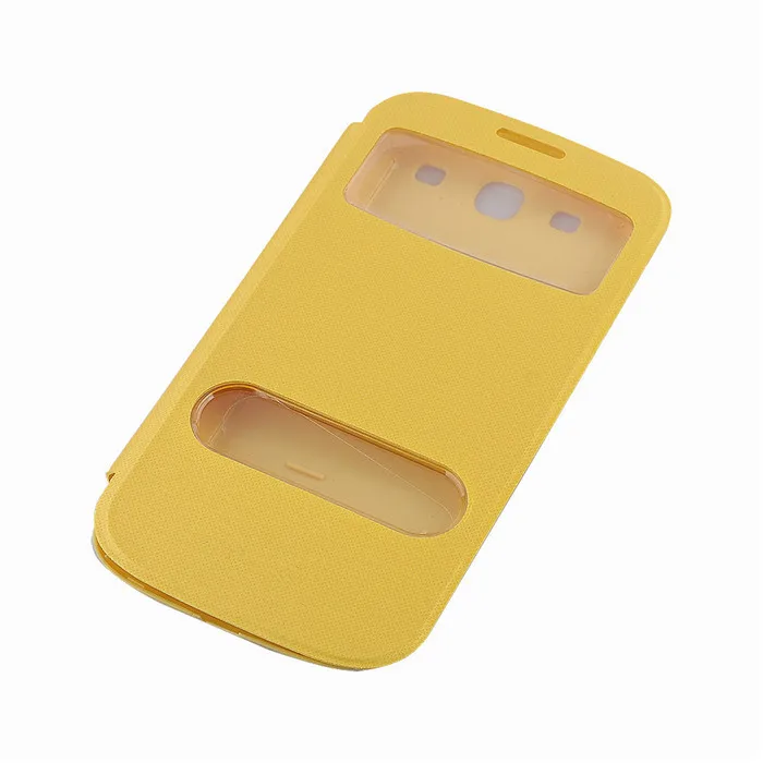 Для Samsung Galaxy S3 SIII i9300 9300 откидной Чехол из искусственной кожи с открытым окошком