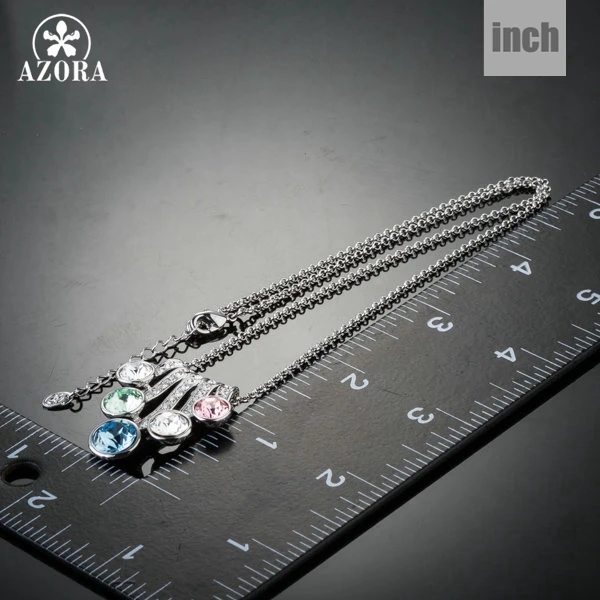 Азора 5 серии цветок с красочными Австрийские кристаллы Stellux ожерелье TN0143|necklace
