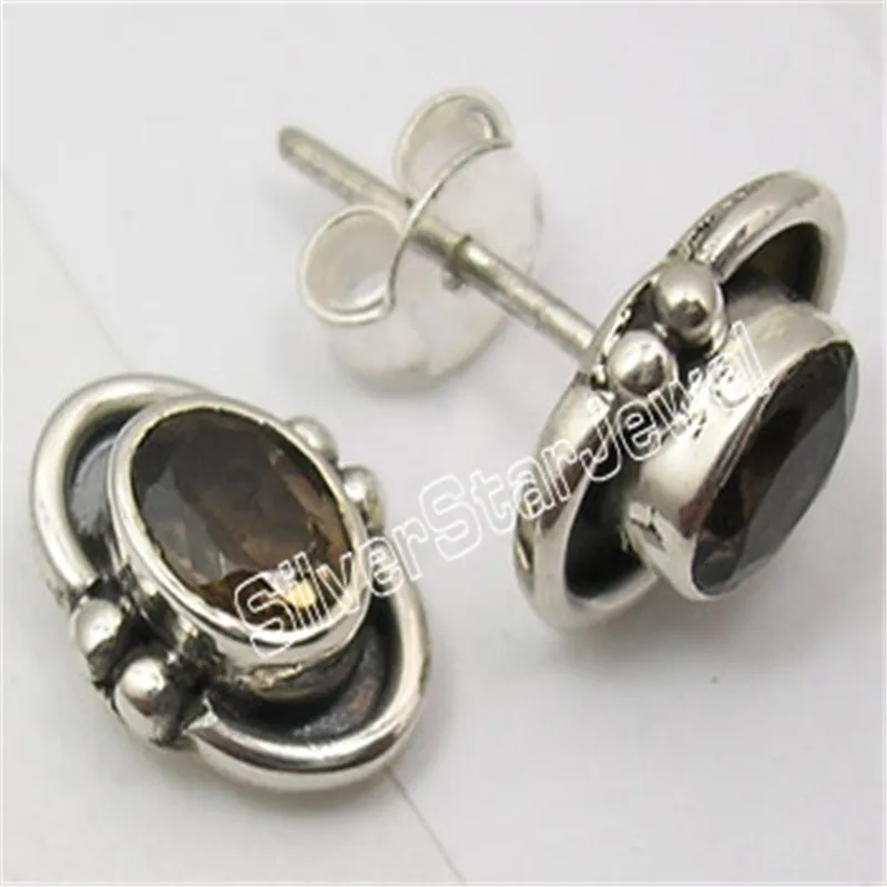 Серебряный с гранатами IOLITE красивый камень новые серьги-гвоздики 1 см