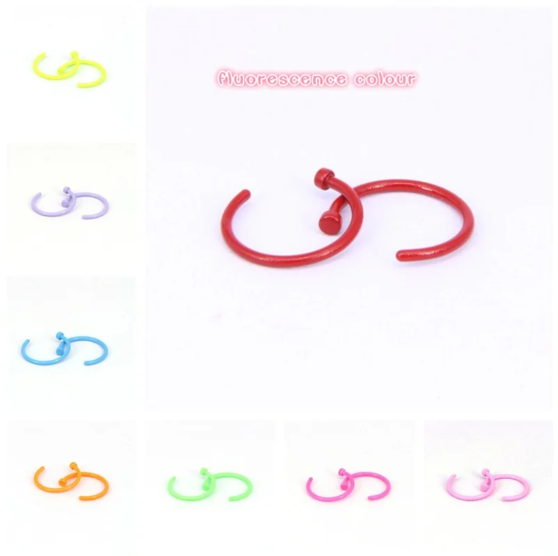 Поддельные кольца BUENOS из медицинского титана для носа Серебряное золото зажим