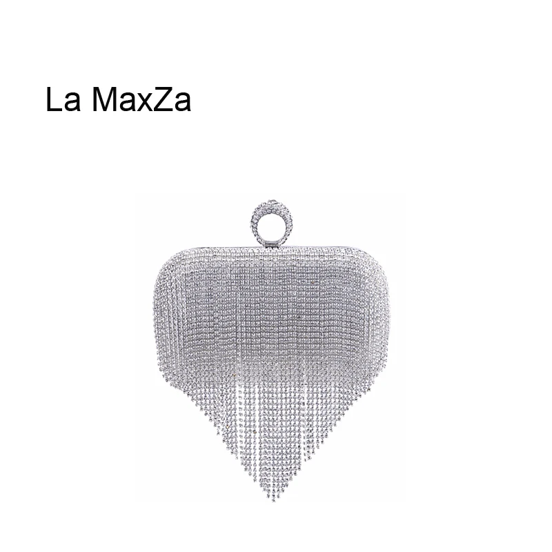 La Maxza/вечерний клатч Женский Блестящий клатч-конверт сумочка для свадьбы и