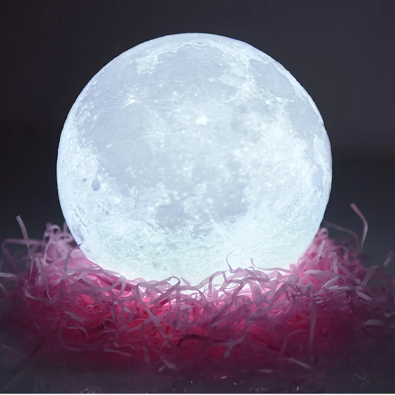 3D печать лунный свет USB зарядка двойной/три/шестнадцать цветов сенсорное