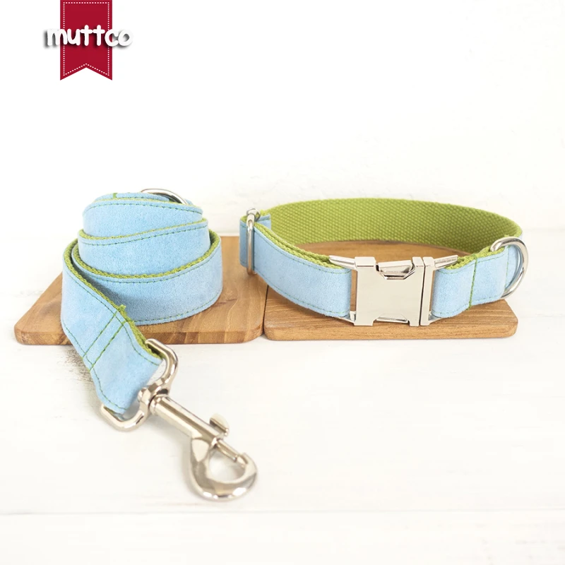 Ошейник MUTTCO 10 шт./лот оптовая продажа удобный самодельный ошейник с синим