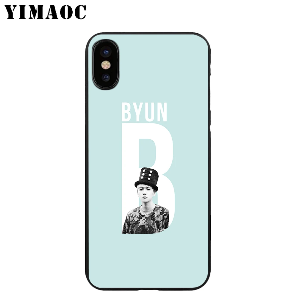 YIMAOC EXO baekhyun полосы Мягкий ТПУ Черный силиконовый чехол для iPhone X или 10 8 7 6S Plus 5 5S SE Xr