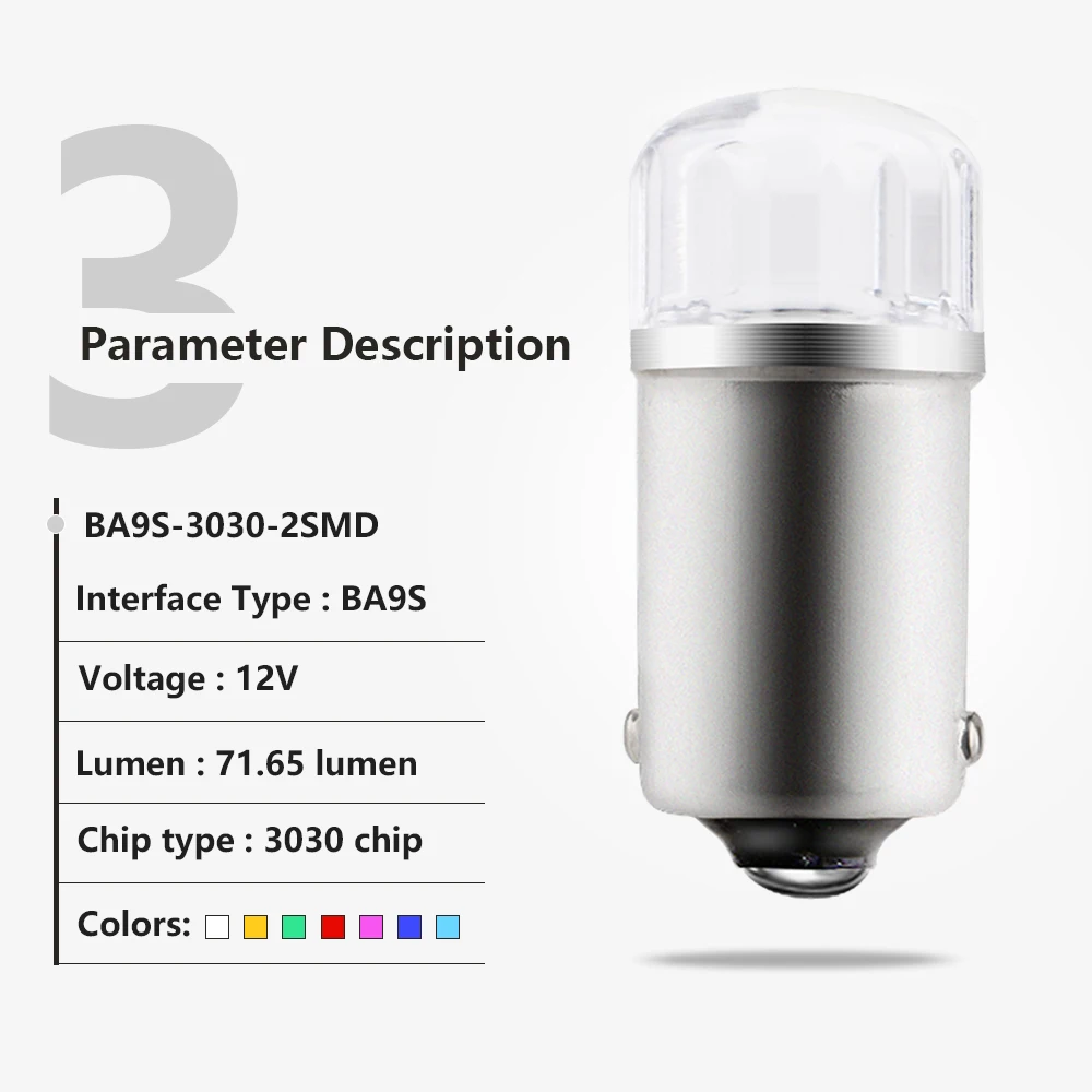 YM E-Bright 200 шт. BA9S 3030 2 SMD T11 T4W Авто Обратный зазор свет для чтения задний фонарь 12 В DC